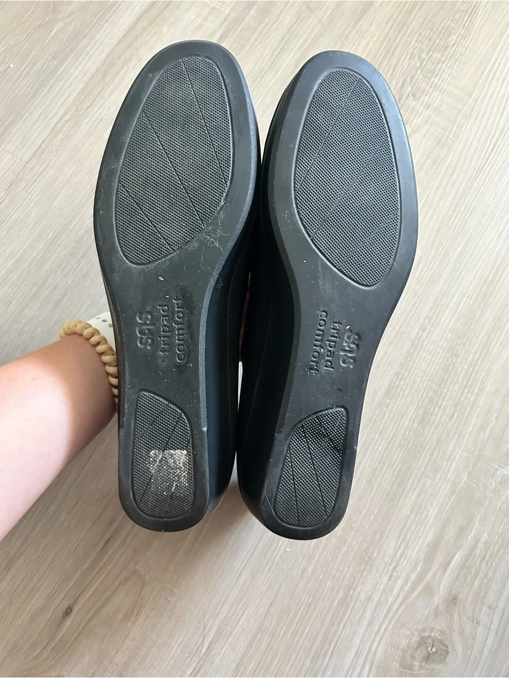 SAS Bliss Black Leather Slip On Comfort Shoes Tripad USA